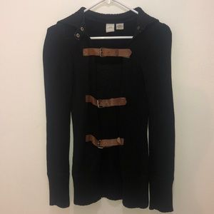A l X Armani Exchange belted cardigan sweater
